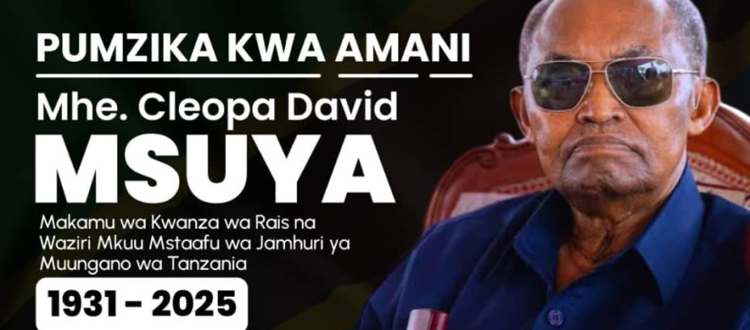 Uongozi na Watumishi wa Tume ya Taifa ya Mipango ya Matumizi ya Ardhi (NLUPC) wanaungana na Watanzania wote kuomboleza kifo cha Makamu wa Kwanza wa Rais na Waziri Mkuu Mstaafu wa Jamhuri ya Muungano wa Tanzania Mhe. Cleopa David Msuya.